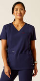 Clara 6 Pocket Scrub Top Front
